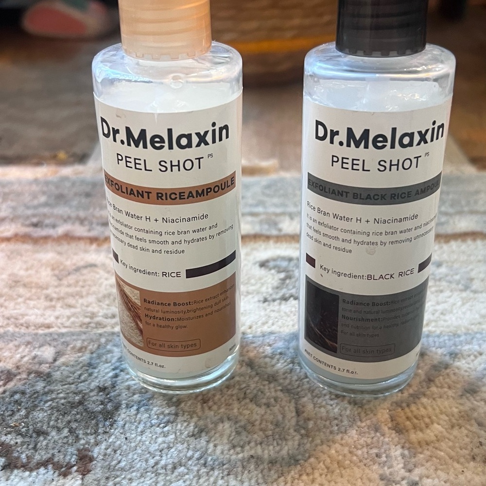 Dr. Melaxin Peel Shot Exfoliant Set - Black and Cream